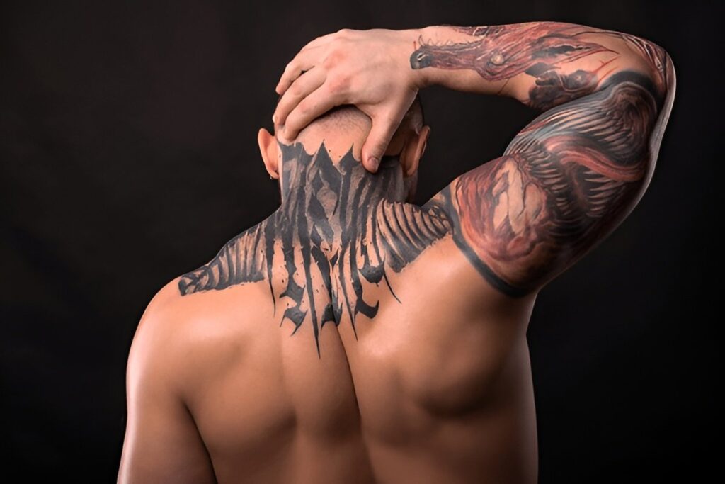 forearm sleeve tattoo designs for men black ink style