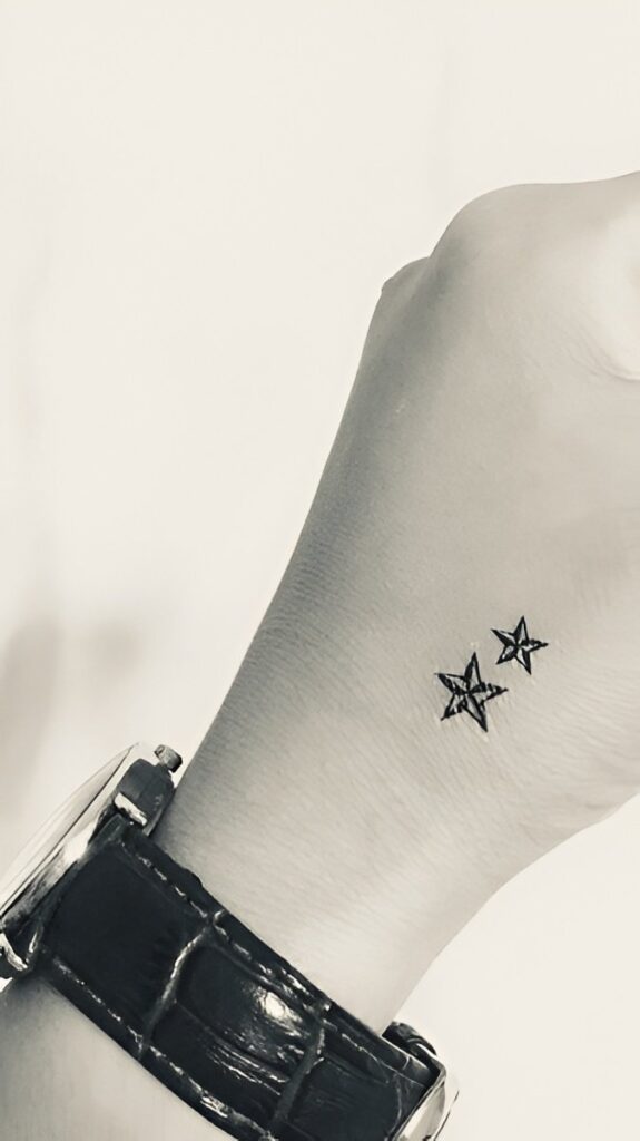 geometric forearm tattoo designs for men modern style