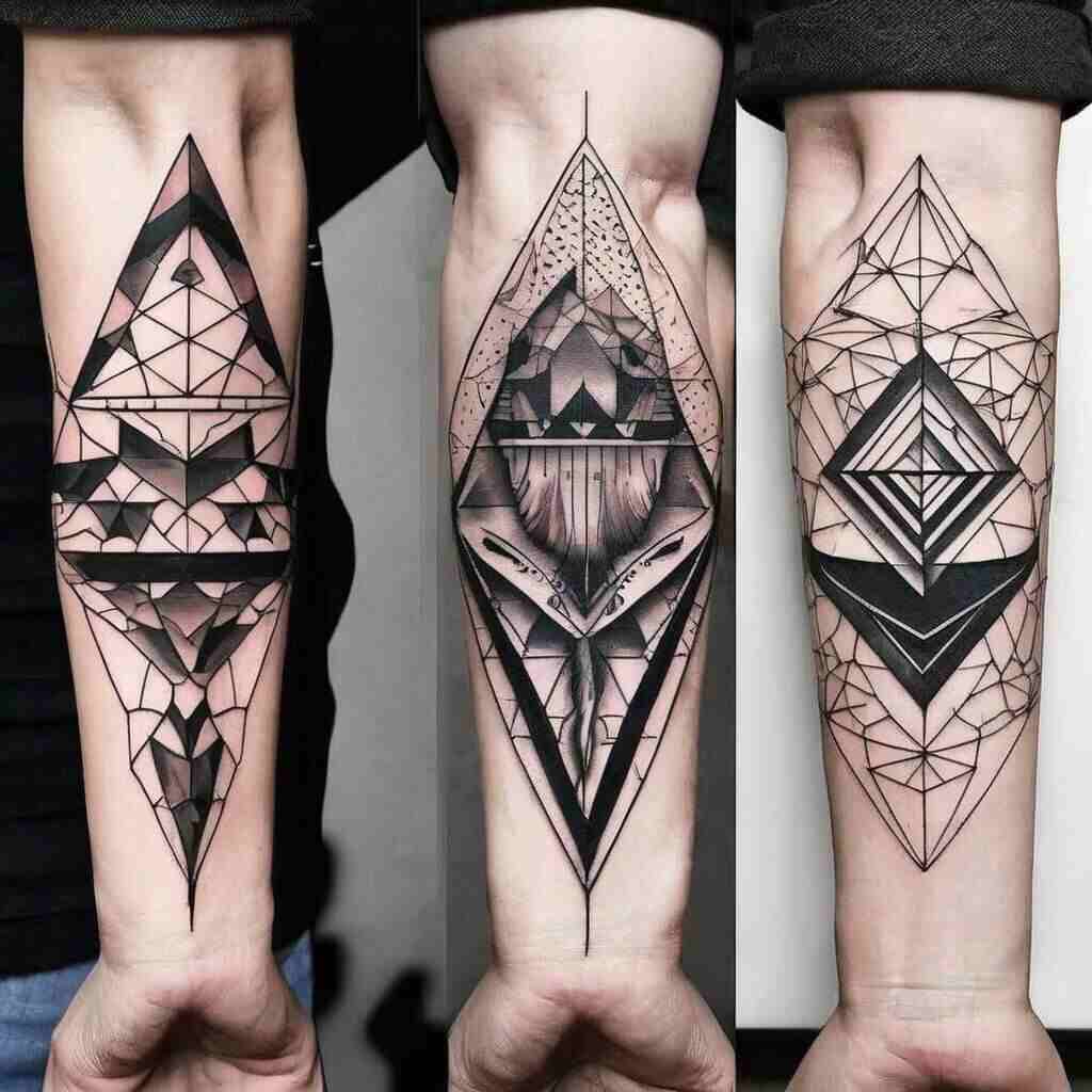 Geometric Forearm Tattoos For Men Bold Precise Modern