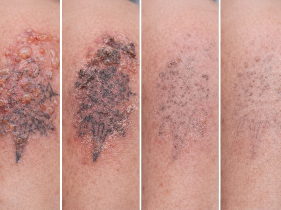 tattoo removal healing stages timeline