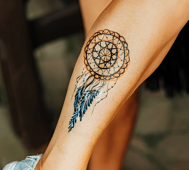 Colorful tattoo filler ideas for sleeve transitions
