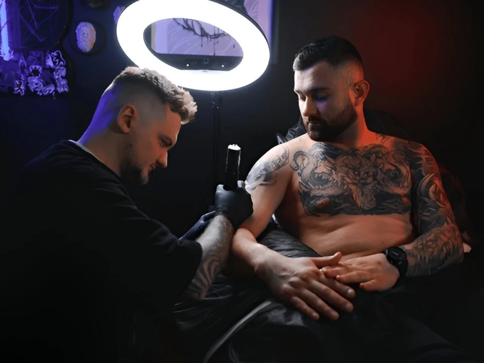 chest tattoo background clouds