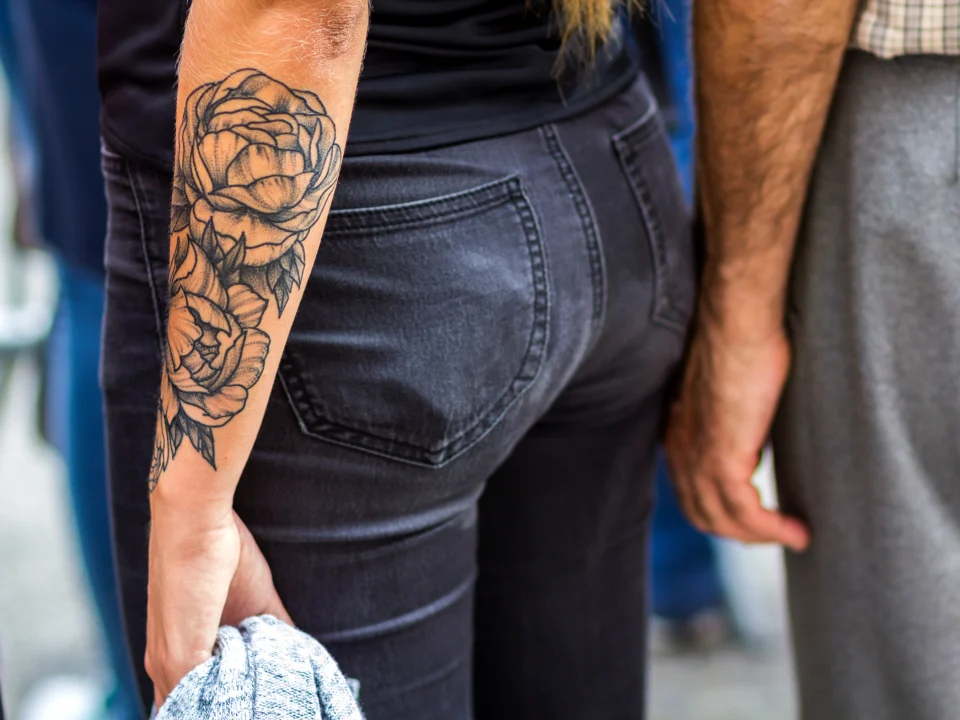 mandala elbow tattoo filler