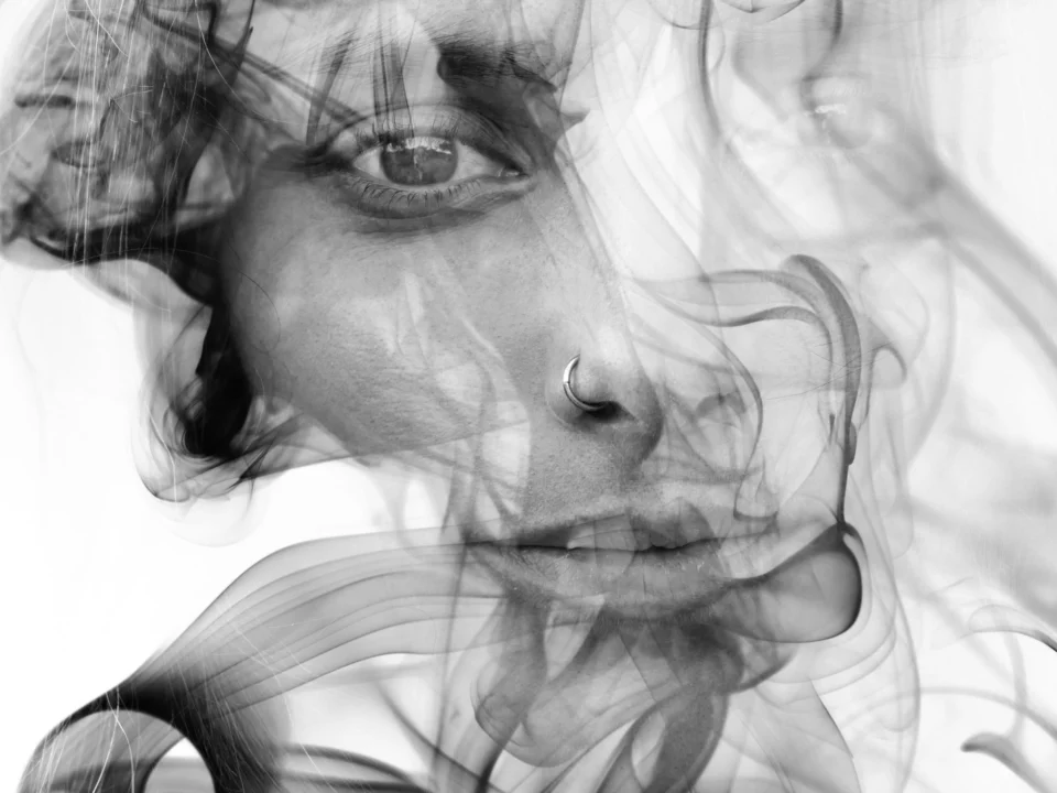 fine line smoke filler tattoo