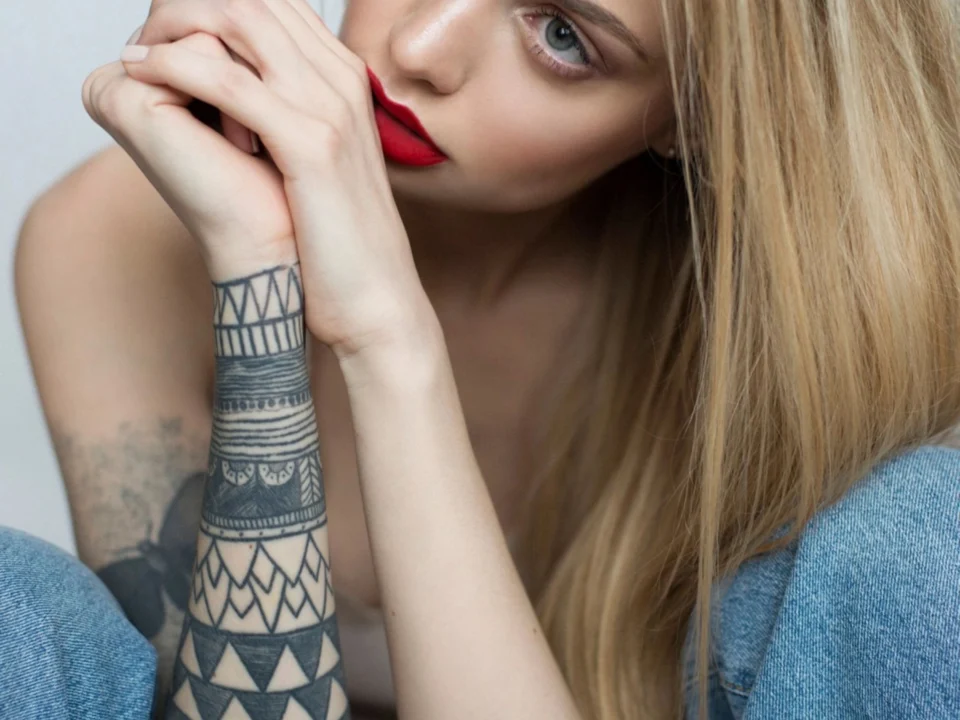 Geometric dotwork tattoo filler pattern