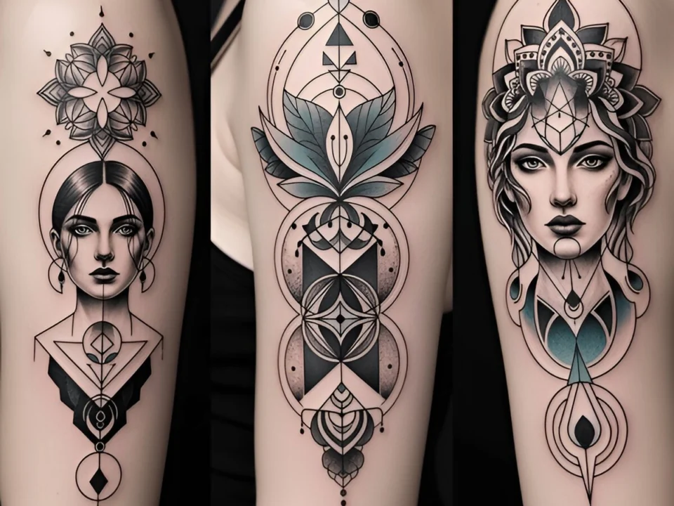 geometric tattoo filler ideas for sleeves