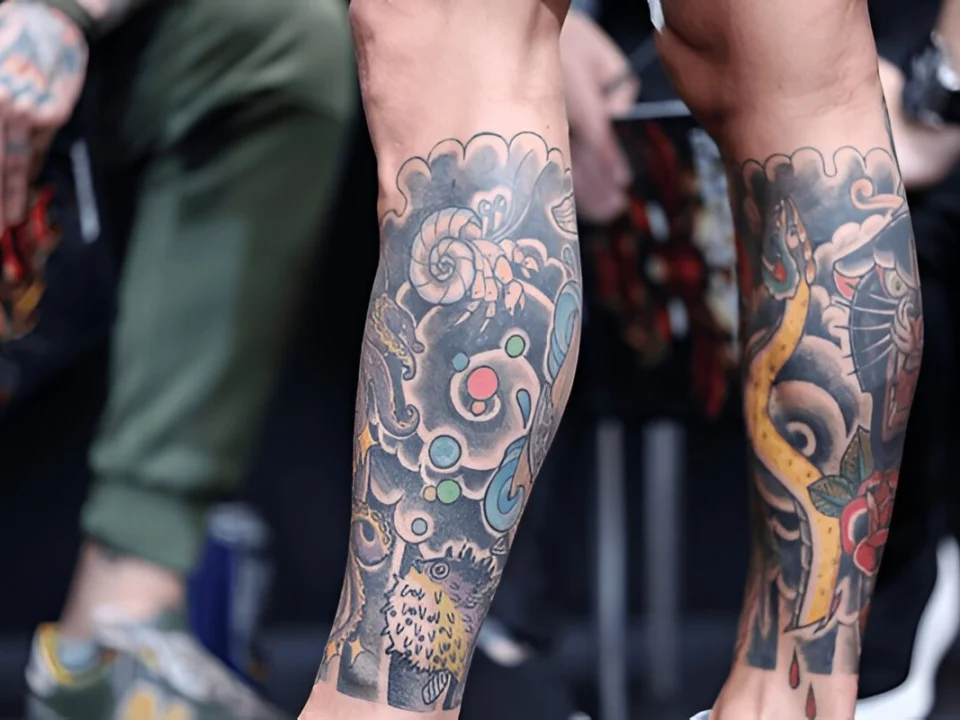 hexagon grid tattoo filler pattern