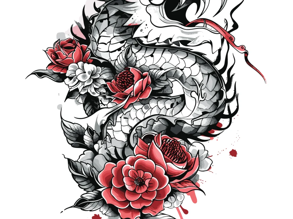 japanese half sleeve tattoo ideas for men koi dragon design