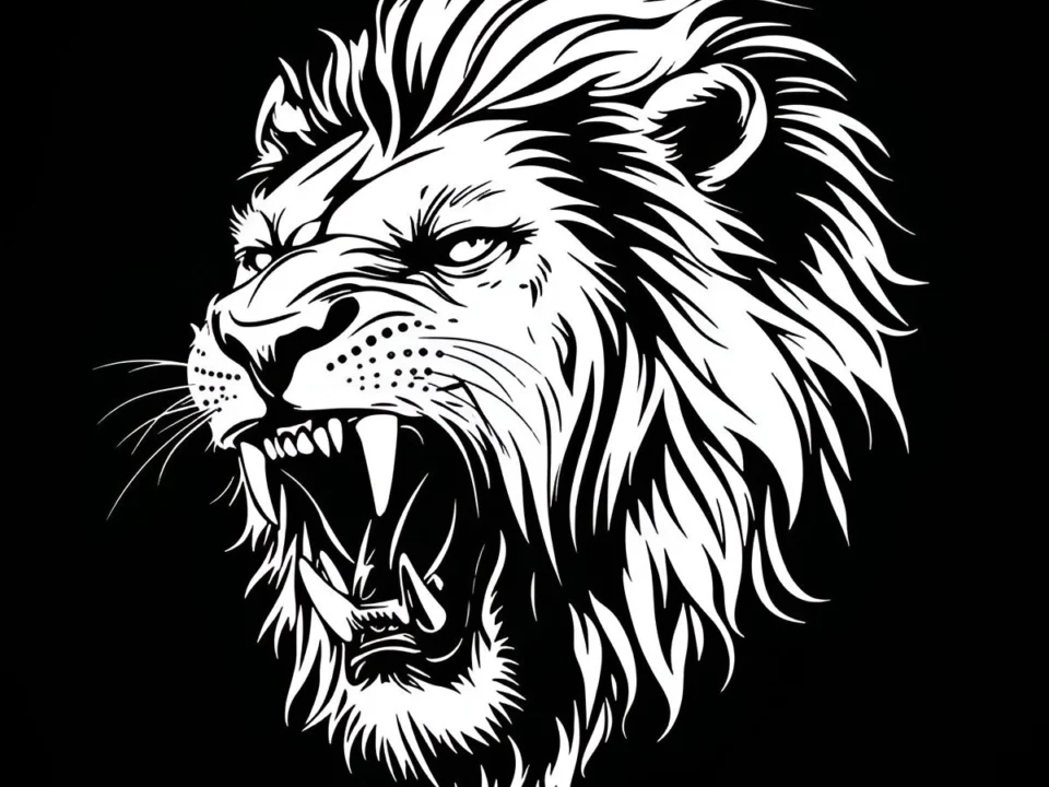lion chest tattoo ideas for guys realistic design