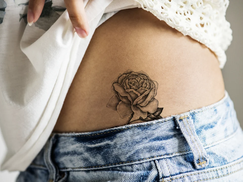 mini rose tattoo filler ideas