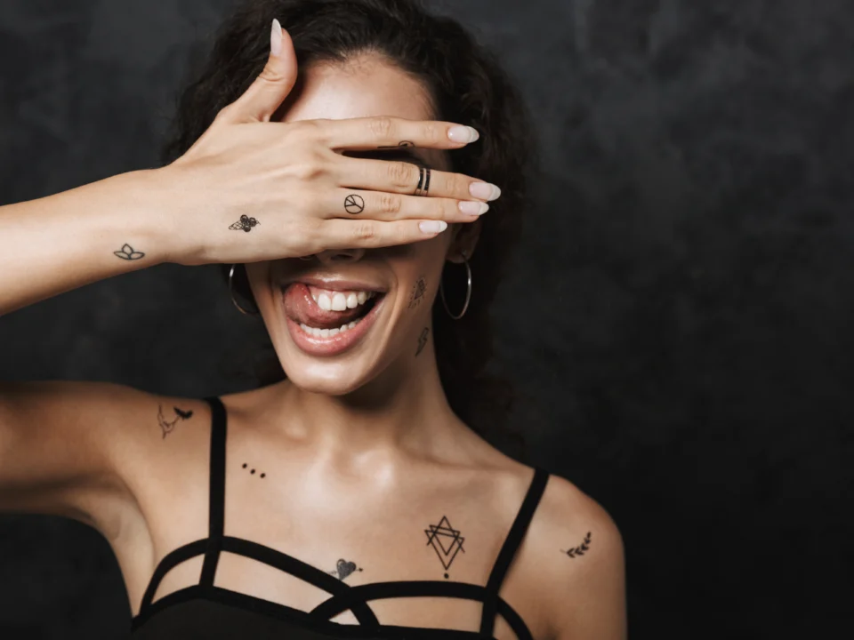 Minimalist star tattoo filler for feminine sleeve