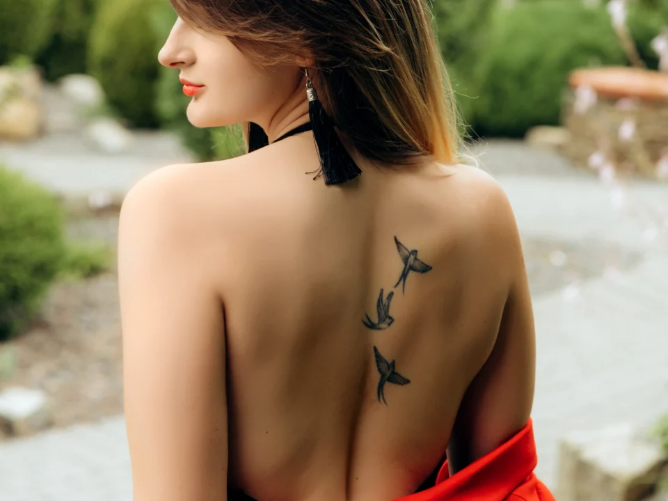 swallow tattoo filler mini design