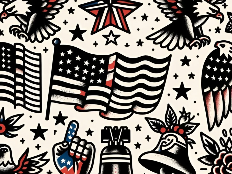 american traditional flash tattoo sheet collection