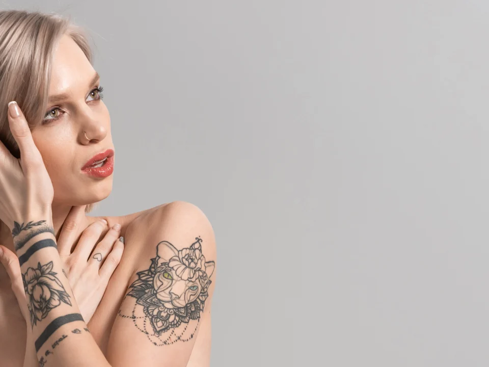 fine line shoulder filler tattoo