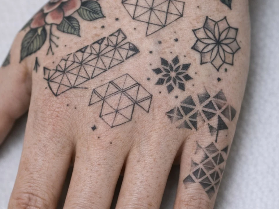 geometric hand tattoo filler patterns