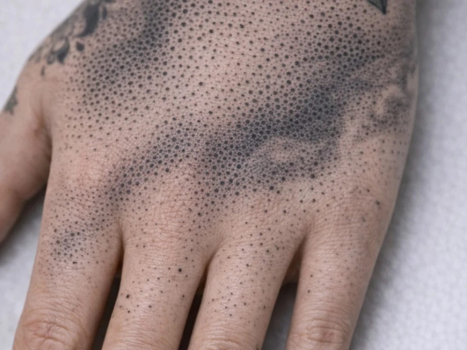 hand tattoo dotwork background fillers