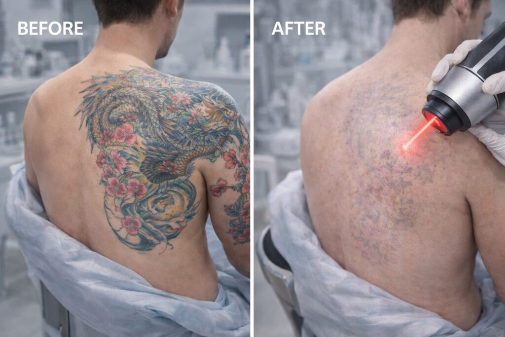 large tattoo removal cost full process