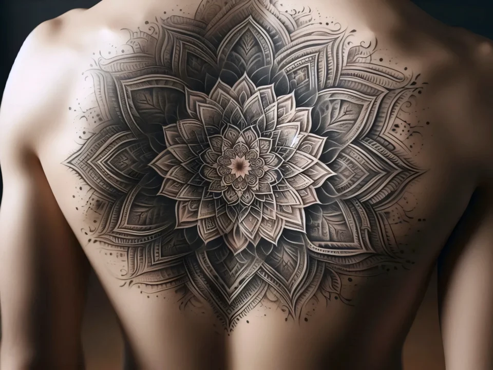 mandala shoulder tattoo filler