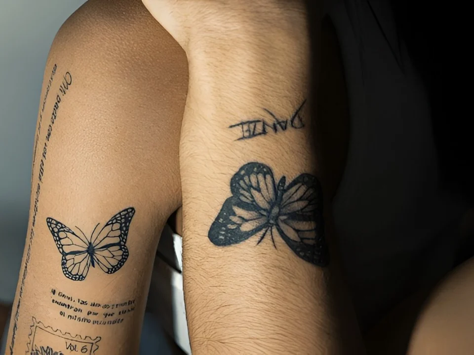 minimal butterfly tattoo symbolism and transformation meaning