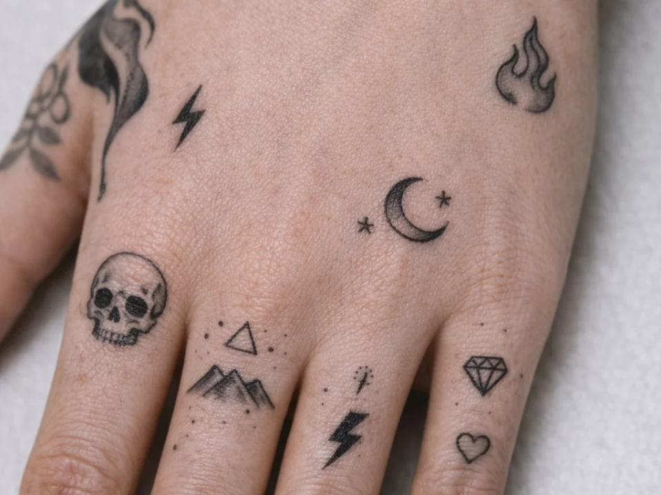 unique hand tattoo filler designs