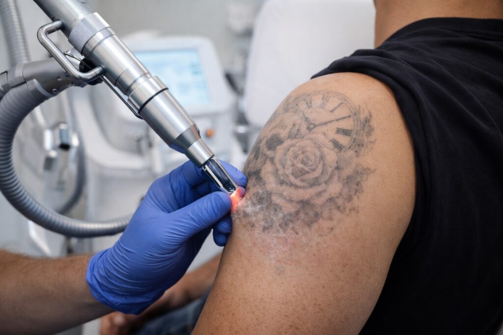 laser tattoo removal session process