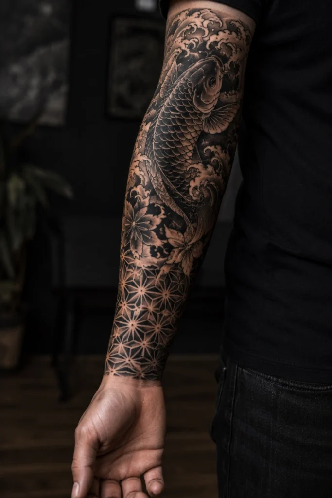 forearm tattoo ideas for men blackwork sleeve development 2026