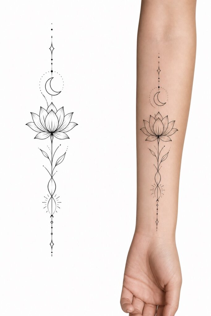 forearm tattoos for women with meaning minimal line design