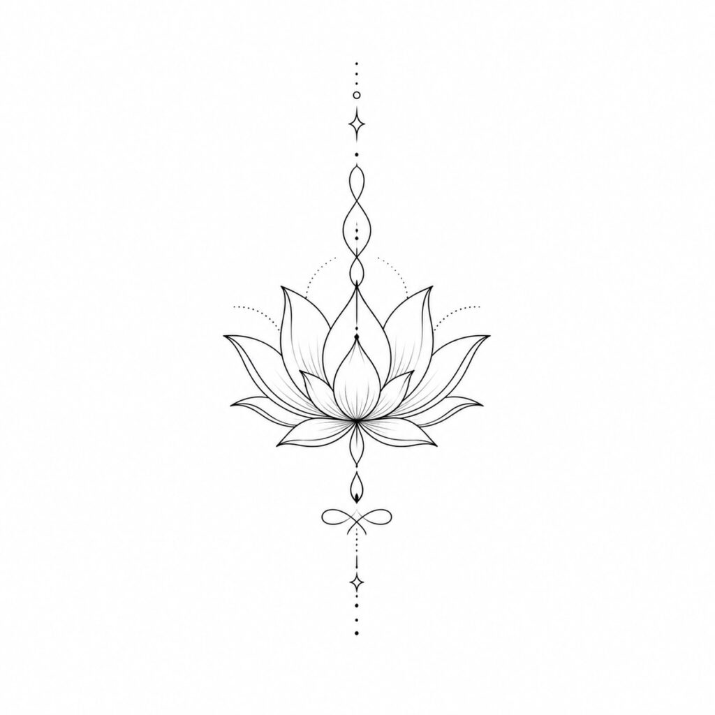 lotus flower tattoo for women symbolizing rebirth and inner strength