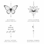 small meaningful tattoos for women elegant butterfly and lotus tattoo design