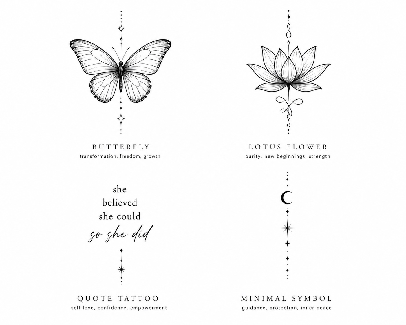 small meaningful tattoos for women elegant butterfly and lotus tattoo design