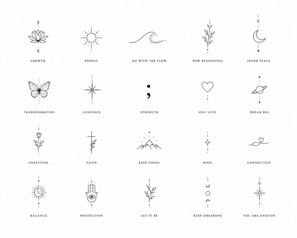minimal meaningful tattoos for women small symbol tattoo ideas