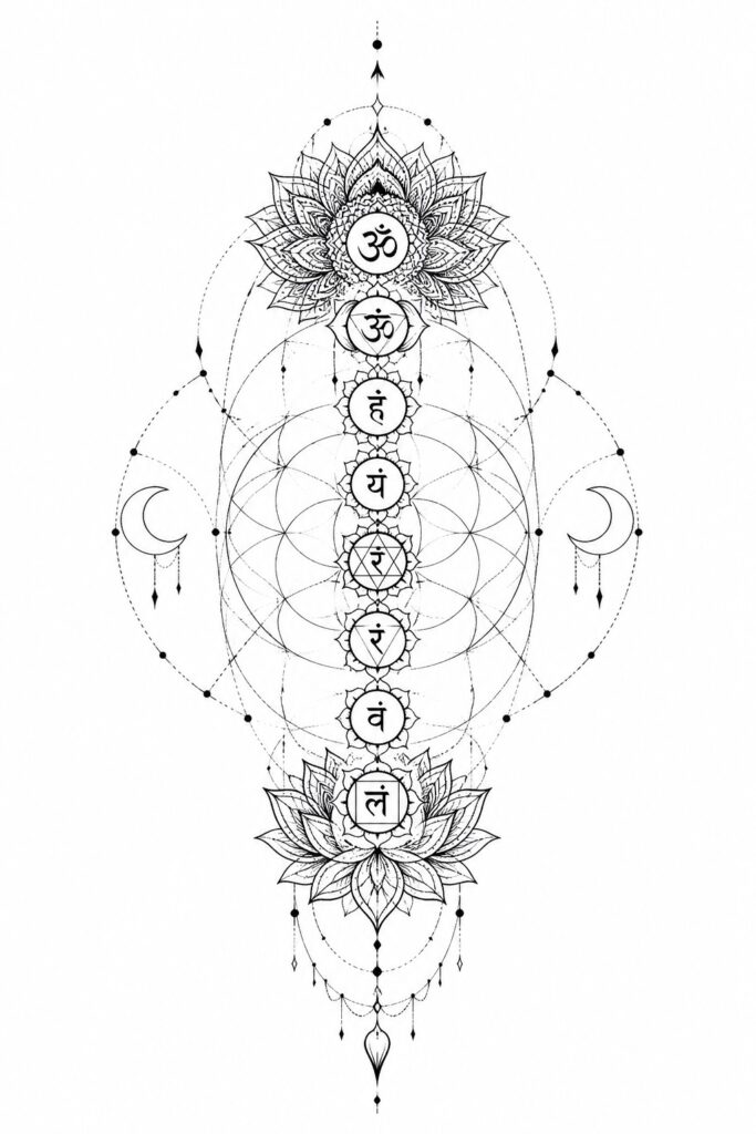 spiritual tattoos for women mandala and chakra symbols