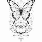 tattoos for women with meaning butterfly and lotus symbolic design