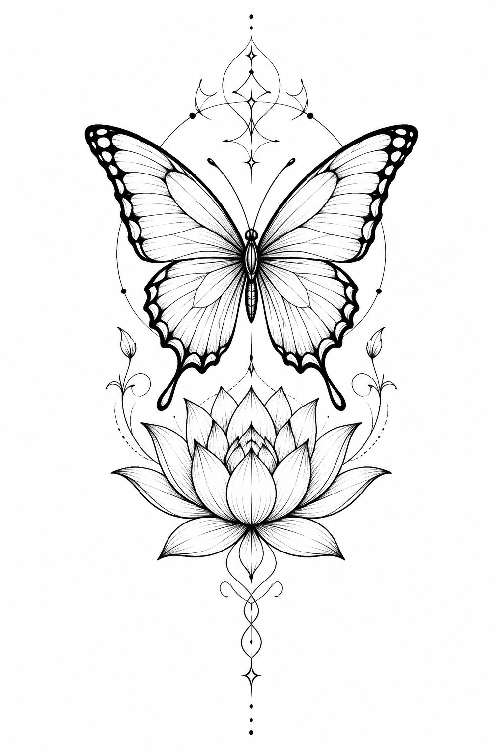 tattoos for women with meaning butterfly and lotus symbolic design