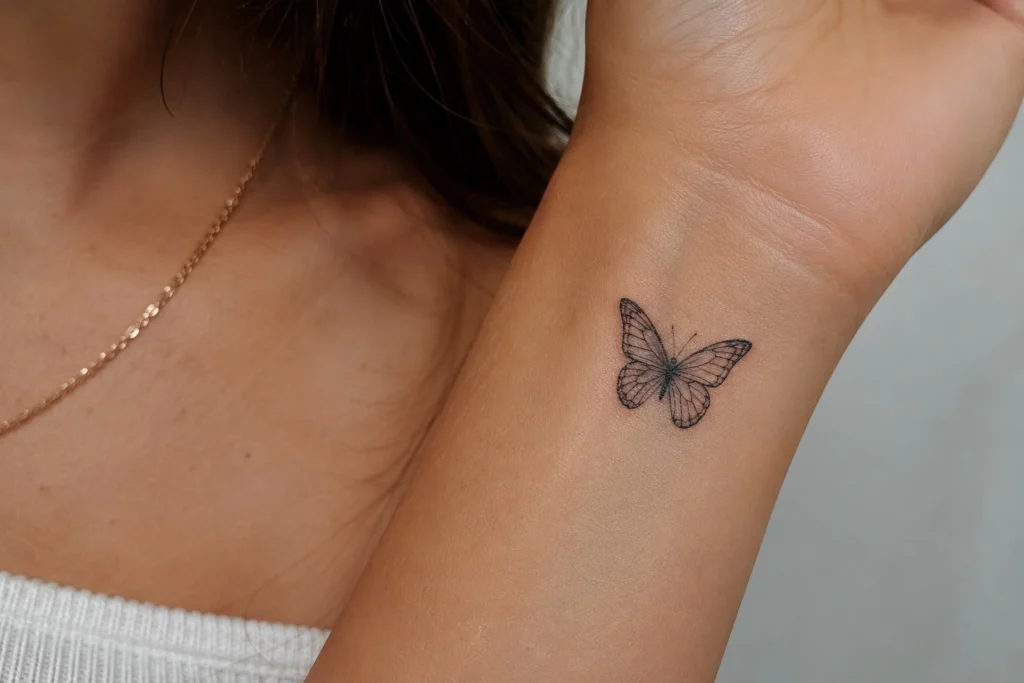 meaningful butterfly tattoo ideas for women transformation fine line wrist