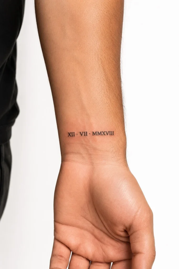 meaningful family tattoo ideas for men roman numerals coordinates memorial