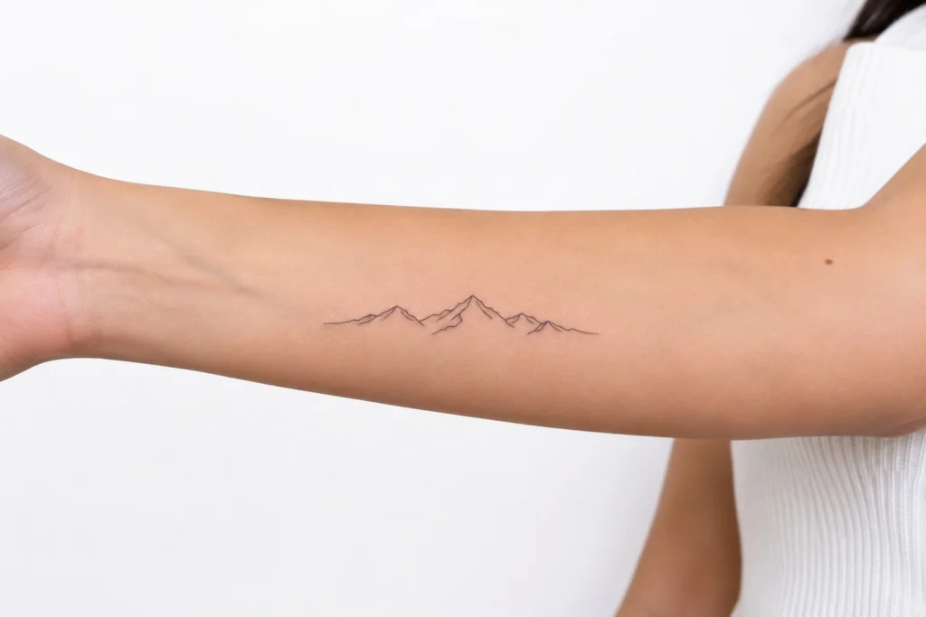 meaningful nature tattoo ideas for women mountain wave wildflower