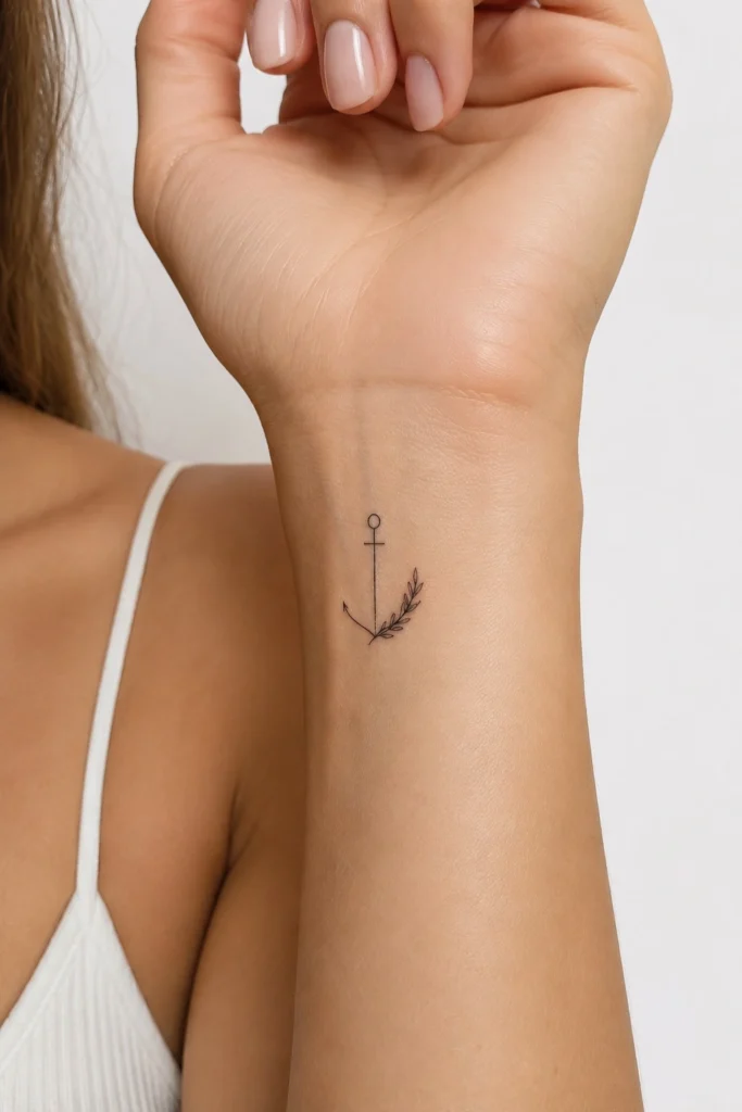 meaningful small tattoo ideas for women wrist anchor feather arrow