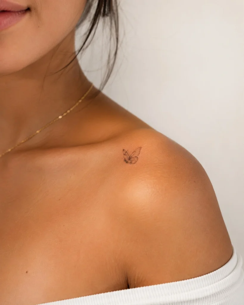 small delicate shoulder tattoo ideas for women minimal cap wrist