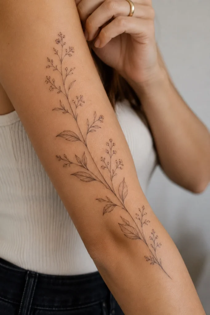 women tattoo ideas 2026 fine line botanical arm design elegant
Caption:
Modern women's tattoo culture in 2026 — fine line botanical composition