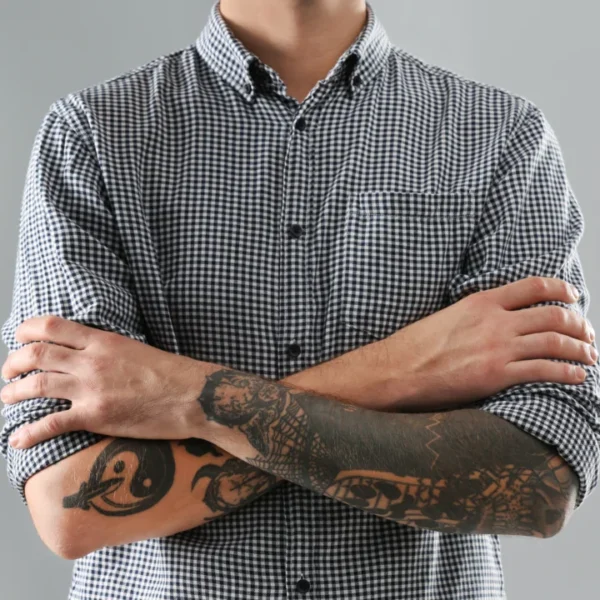 tattoo filler ideas for men bold forearm design